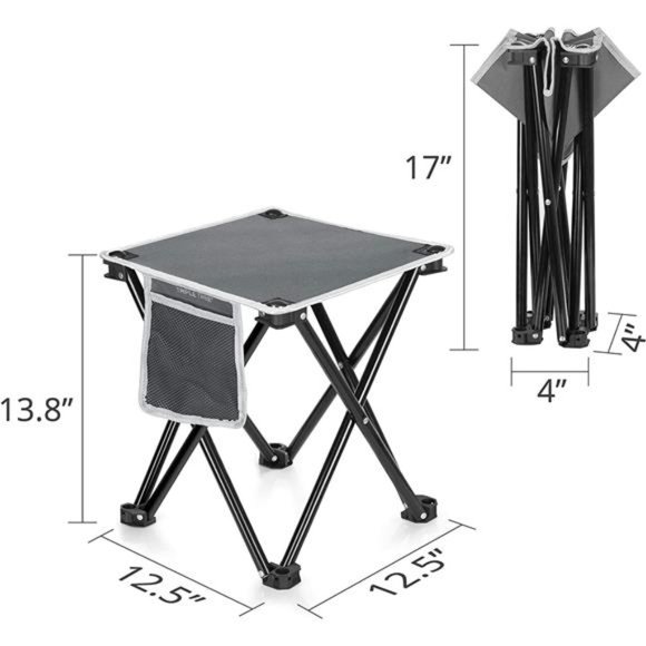 2 Pack Camping Stool,13.8 Inch Portable Folding Stool for Outdoor Walking Hiking - Picture 2 of 6